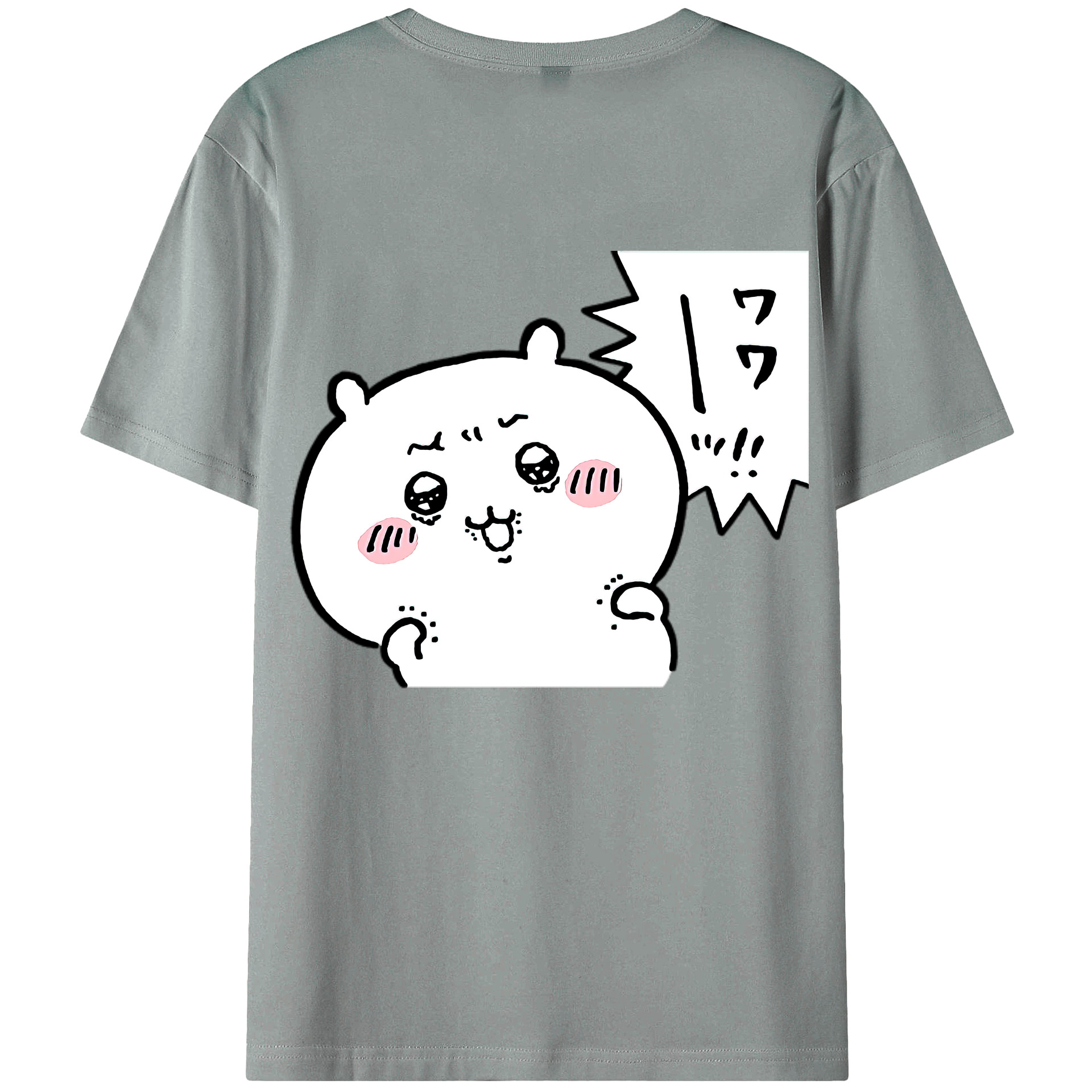 （画像用） ちいかわ ちいかわ Chii-kawa chiikawa 綿100％ メンズ半袖Tシャツ（バックプリント） 通気性